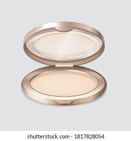 flesh-colored delicate powder for expressive and nude natural make-up