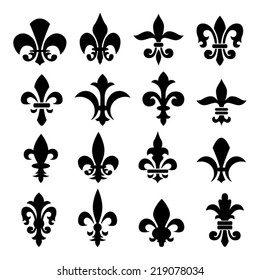 Fleur de li silhouette vector. 