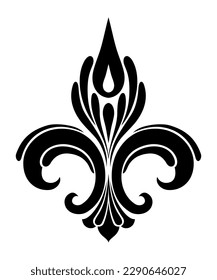 Fleur De Lis, Abstract Water Pattern Ink	
