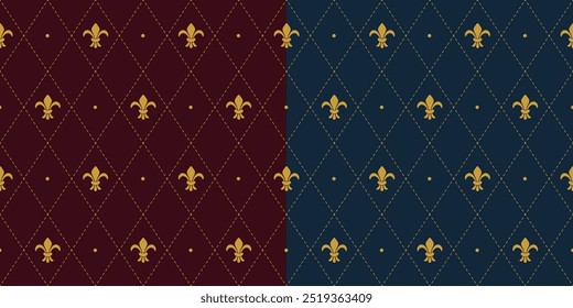 Azulejo inconsútil del modelo de Fleur de lis argyle, modelo geométrico del fondo
