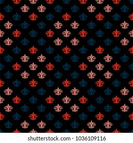 Fleur de Lis background texture. Seamless pattern. Vector illustration