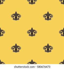 Fleur de Lis background texture. Seamless pattern. Vector illustration