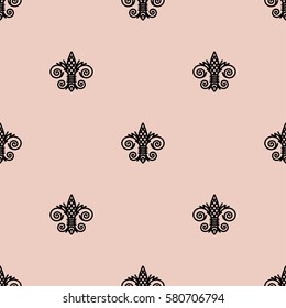 Fleur de Lis background texture. Seamless pattern. Vector illustration
