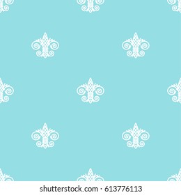 Fleur de Lis background texture. Seamless pattern. Vector illustration