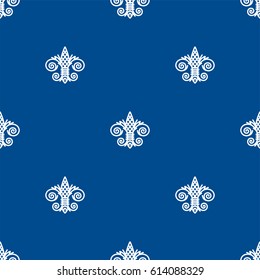 Fleur de Lis background texture. Seamless pattern. Vector illustration