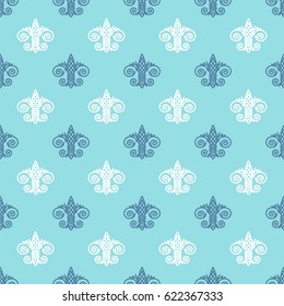 Fleur de Lis background texture. Seamless pattern. Vector illustration