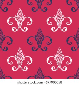 Fleur De Lis Background Texture Seamless Stock Vector (Royalty Free ...