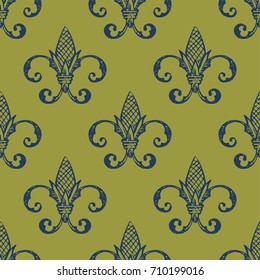 Fleur De Lis Background Texture Seamless Stock Vector (Royalty Free ...