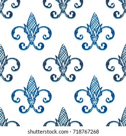 Fleur De Lis Background Texture Seamless Stock Vector (Royalty Free ...