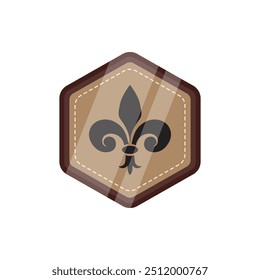 Fleur De Lis Badges Vector Illustration