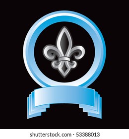 fleur de lis blue display