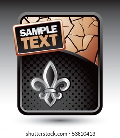 fleur de lis bronze cracked background