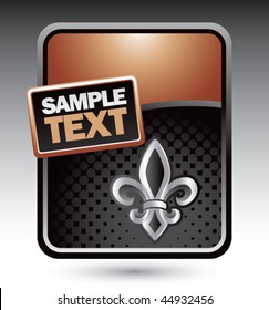 fleur de lis bronze stylized template