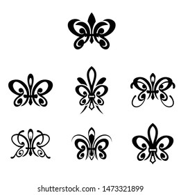  Fleur de Lis & Butterfly vector download