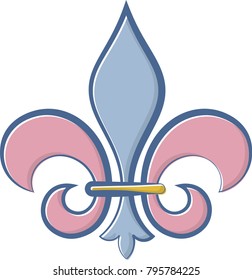 Fleur De Lis Calligraphic, Fleur-De-Lys Or Flower-De-Luce, The Decorative Stylized Lily Vector Art Illustration