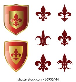 fleur de lis collection vector