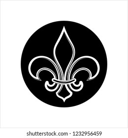 Fleur De Lis, Fleur-De-Lys Or Flower-De-Luce, The Decorative Stylized Lily Vector Art Illustration