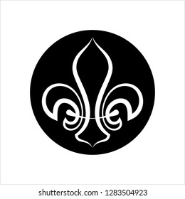 Fleur De Lis, Fleur-De-Lys Or Flower-De-Luce, The Decorative Stylized Lily Vector Art Illustration