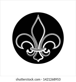 Fleur De Lis, Fleur-De-Lys Or Flower-De-Luce, The Decorative Stylized Lily Vector Art Illustration