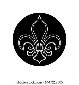 Fleur De Lis, Fleur-De-Lys Or Flower-De-Luce, The Decorative Stylized Lily Vector Art Illustration