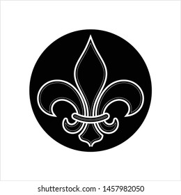 Fleur De Lis, Fleur-De-Lys Or Flower-De-Luce, The Decorative Stylized Lily Vector Art Illustration