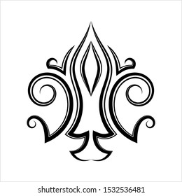 Fleur De Lis, Fleur-De-Lys Or Flower-De-Luce, The Decorative Stylized Lily Vector Art Illustration