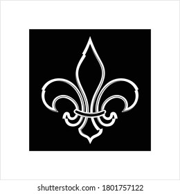 Fleur de Lis, Fleur-De-Lys oder Blume-De-Luce, die dekorative Lily-Vektorgrafik