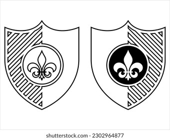 Fleur de Lis, Fleur-De-Lys oder Blume-De-Luce, die dekorative Lily-Vektorgrafik