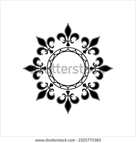Fleur De Lis, Fleur-De-Lys Or Flower-De-Luce, The Decorative Stylized Lily Vector Art Illustration