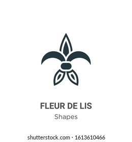 Fleur De Lis Glyph Icon Vector On White Background. Flat Vector Fleur De Lis Icon Symbol Sign From Modern Shapes And Symbols Collection For Mobile Concept And Web Apps Design.