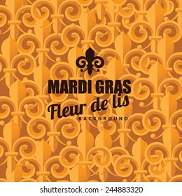 Fleur de lis gold background EPS 10 vector stock illustration