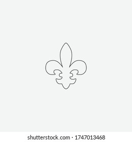 fleur de lis graphic element Illustration template design