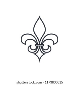 fleur de lis heraldic icon 