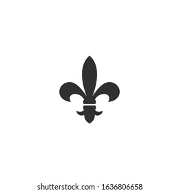 fleur de lis heraldic Icon template color editable. fleur de lis heraldic symbol vector sign isolated for graphic and web design.