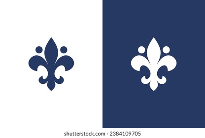 fleur de lis heraldic icon design template