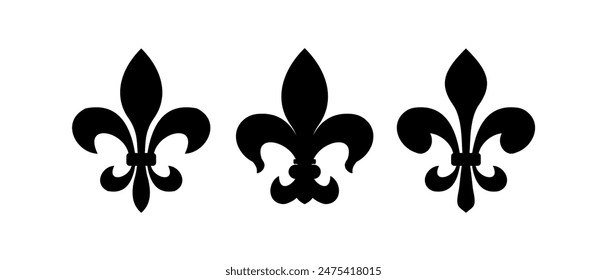 Icono heráldico Fleur de lis. Vector	