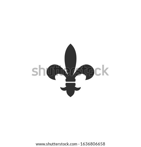 fleur de lis heraldic Icon template color editable. fleur de lis heraldic symbol vector sign isolated for graphic and web design.