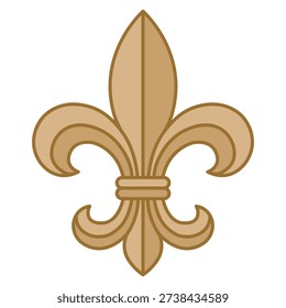 Fleur de lis heraldic lily ornament clip art