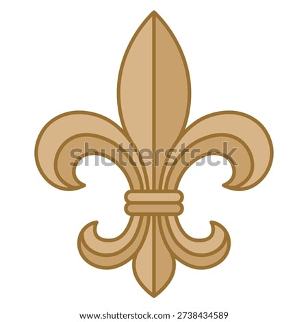 Fleur de lis heraldic lily ornament clip art