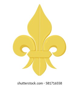 Fleur de lis icon. Cartoon illustration of fleur de lis vector icon for web