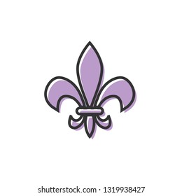 Fleur de lis icon design template vector isolated illustration