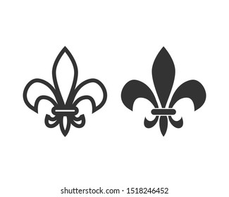 Fleur de lis icon design template vector isolated illustration