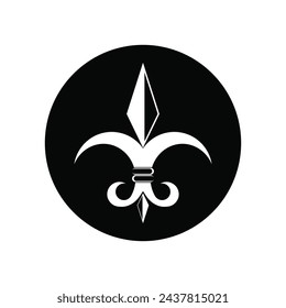 fleur de lis icon illustration symbol design