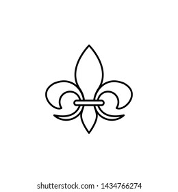Fleur de lis icon, logo, symbol design template
