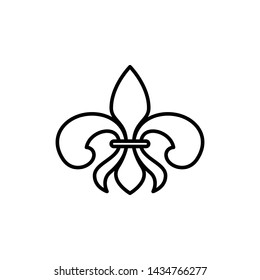 Fleur de lis icon, logo, symbol design template