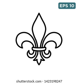 fleur de lis icon vector design template