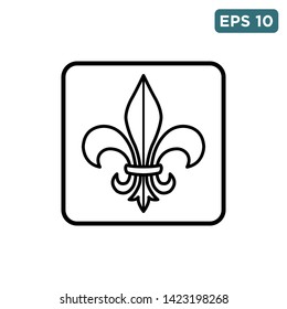 fleur de lis icon vector design template