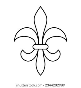fleur de lis icon vector illustration logo design
