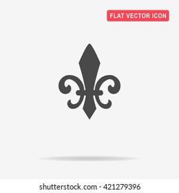 Fleur de lis icon. Vector concept illustration for design.