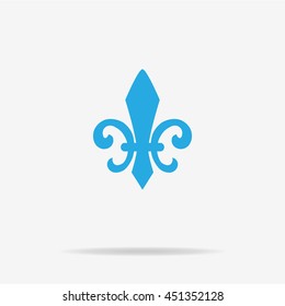 Fleur de lis icon. Vector concept illustration for design.